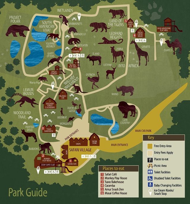 Doncaster Zoo Map